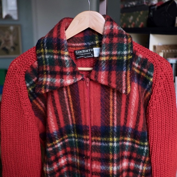 70s wool blanket sweater - Picture 3 of 4